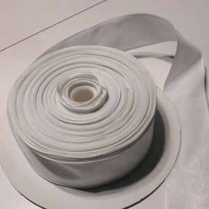 WHITE MOIER’ 2 1/2” WIDE RIBBON  APPROX 50 YARDS 100% NYLON WIRED